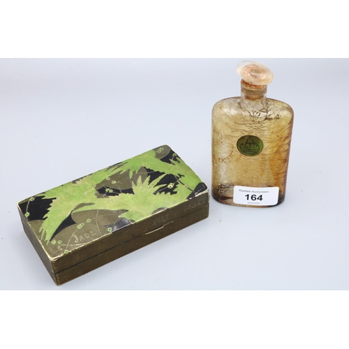 164 - Le Jade by Roger et Gallet, c1920s crackle glass perfume bottle, box and label designed by René Lali... 