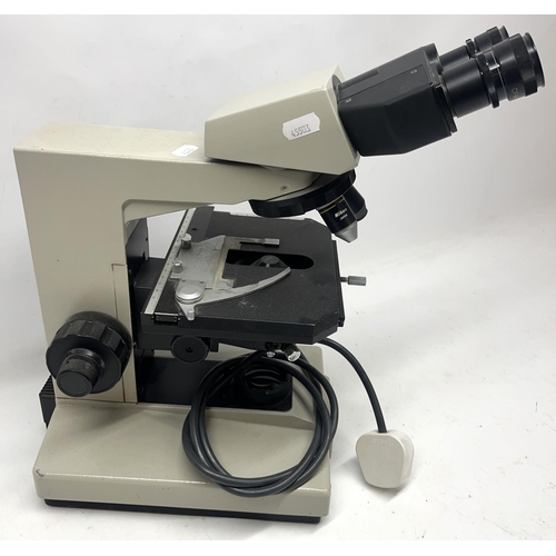 287 - Nikon Labophot Microscope, serial no. 217425, cream, two objectives