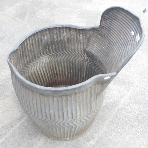 1355 - Galvanized steel dolly tub garden planter