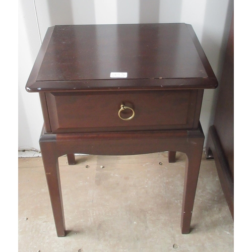 649 - Stag Minstrel tallboy, two doors above two drawers on bracket feet, W82cm D47cm H112cm and a single ... 