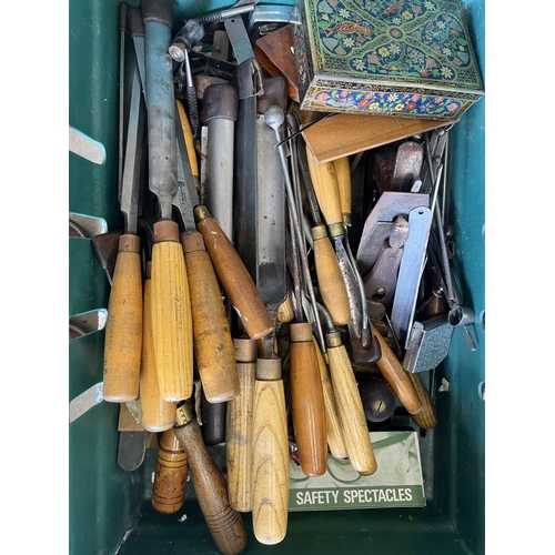 798 - Collection of woodworking tools, to include chisels stamped Marples, Sorby, etc.