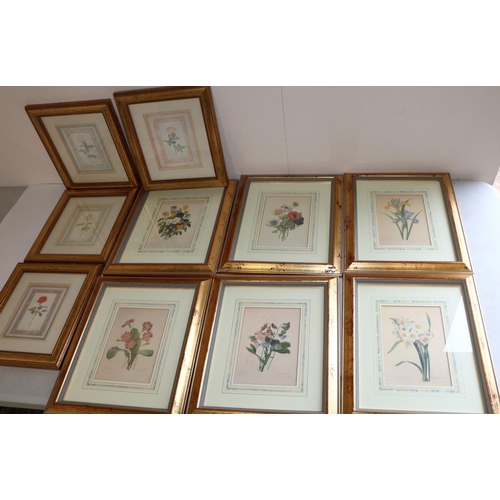 800 - Set of six limited edition coloured prints titled 'The Fairest Flowers of Pierre-Joseph Redoute', 18... 