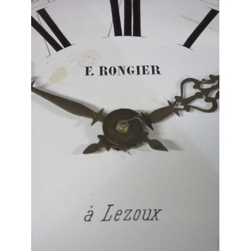 525 - E. Rongier a Lezoux, 20th century French Comtoise wall clock, signed 9