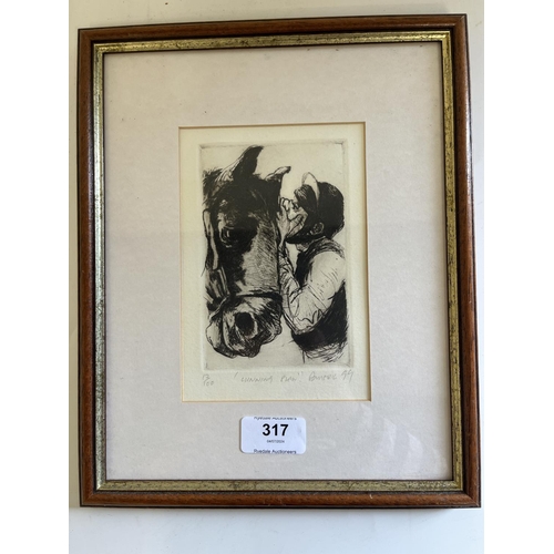 317 - N. P Romeril (British Contemporary); 'Cunning Plan' ltd.ed monochrome etching, signed, titled and nu... 