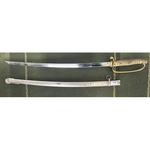 1486 - Japanese WWII officers type 19 Kyu Gunto sword, 26