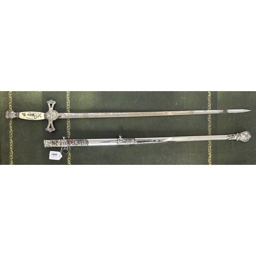 1494 - 19th/20th century American Masonic lodge sword named to `Arthur D. Kerker' overall 38