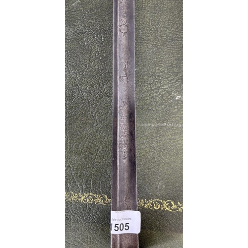 1505 - British 1796 pattern style officers sword with 32.5