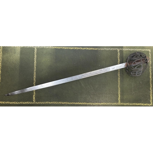 1507 - Early basket hilted Scottish sword, 31.5