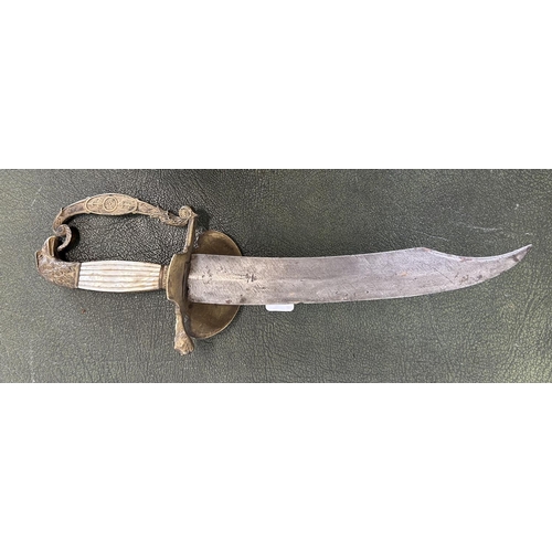 1519 - Unusual dagger with Republic of Chile officers sword hilt, 9.5