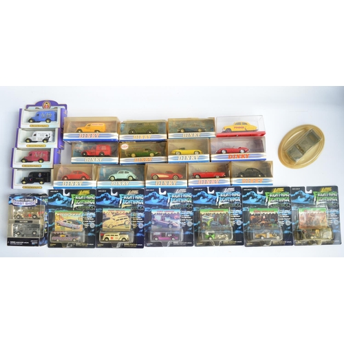 400 - Collection of diecast model vehicles from Dinky, Solido, Oxford Diecast and Johnny Lightning, model ... 