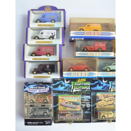 400 - Collection of diecast model vehicles from Dinky, Solido, Oxford Diecast and Johnny Lightning, model ... 