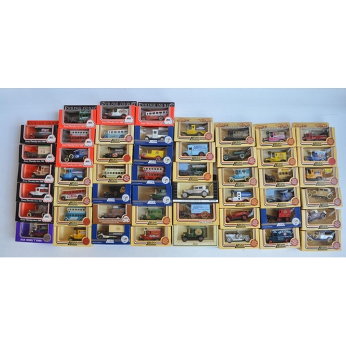 402 - Fifty one boxed diecast vehicle models from Lledo, models appear mint/un-displayed, boxes generally ... 