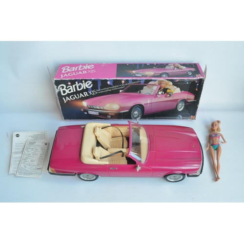 Boxed Barbie Jaguar XJS model car from Mattel car in excellent slightly dusty dirty little used con