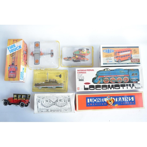 405 - Collection of tin plate clockwork and friction powered models to include Corgi/Mettoy 50th anniversa... 