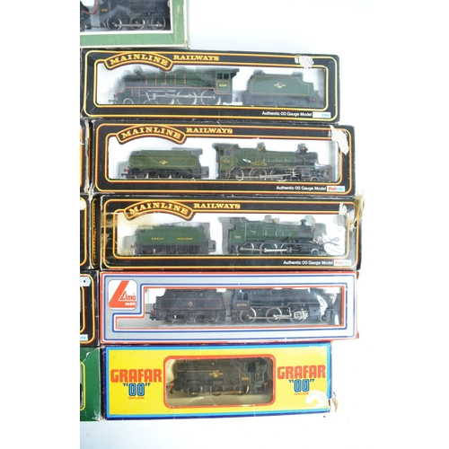 428 - Eleven boxed OO gauge electric steam train models from Replica Railways, Lima, Grafar and Mainline t... 