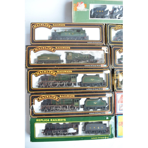 428 - Eleven boxed OO gauge electric steam train models from Replica Railways, Lima, Grafar and Mainline t... 