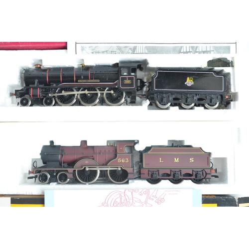 429 - Seven boxed OO gauge electric steam train models from Dapol to include an LMS crimson class 2P 4-4-0... 