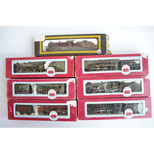 429 - Seven boxed OO gauge electric steam train models from Dapol to include an LMS crimson class 2P 4-4-0... 