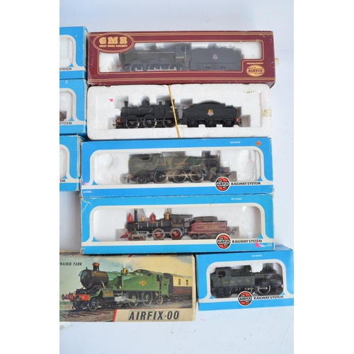 430 - Eight Airfix OO and HO gauge electric train models to include 54150-1 2-6-2 Prairie tank engine '611... 