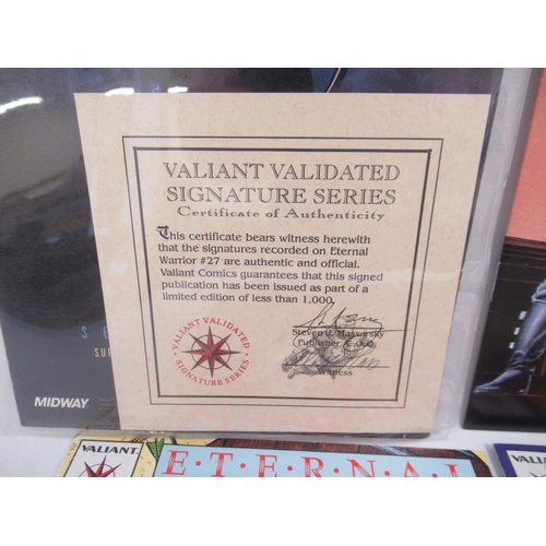 787 - Valiant Comics - collection of mixed Eternal Warrior comics, to inc. multi- signed Eternal Warrior #... 