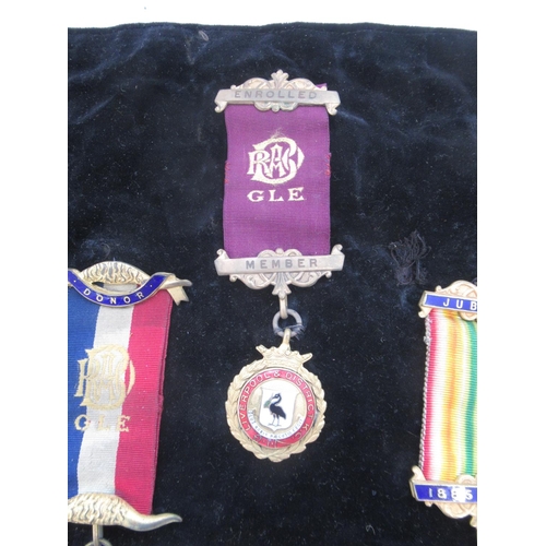 614 - R.O.A.B. - set of 5 medals to inc. National Convalescent Fund, Grovehouse Orphanage Harrogate, Liver... 