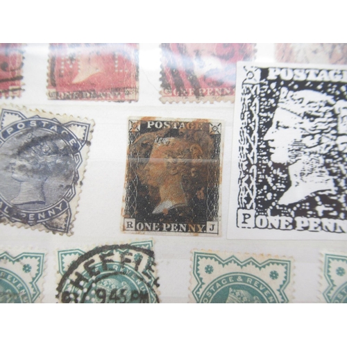 680 - Collection of C20th British stamps and FDCs in 4 folders and 1 album, to inc. used Penny Black, 16 P... 