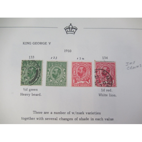 680 - Collection of C20th British stamps and FDCs in 4 folders and 1 album, to inc. used Penny Black, 16 P... 