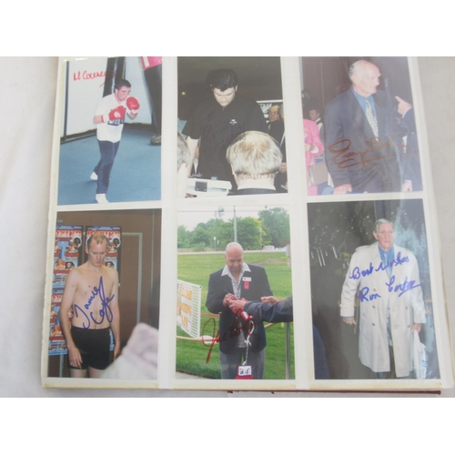 851 - Impressive one owner collection photo album cont. 360 signed photos and promoters cards of Champion ... 