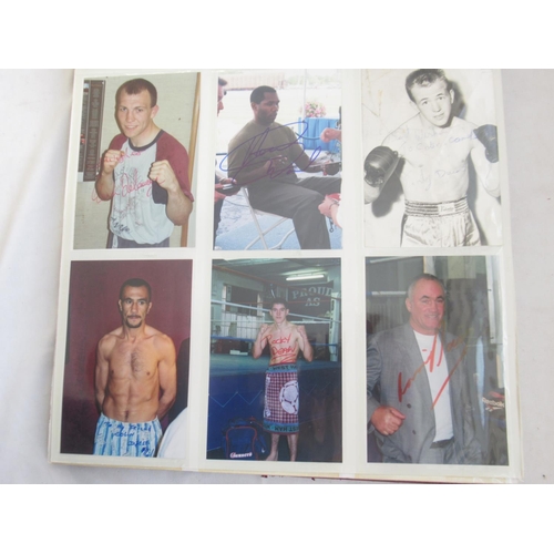 851 - Impressive one owner collection photo album cont. 360 signed photos and promoters cards of Champion ... 