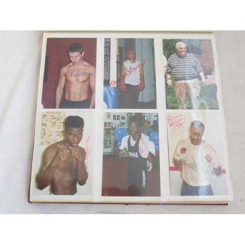 851 - Impressive one owner collection photo album cont. 360 signed photos and promoters cards of Champion ... 