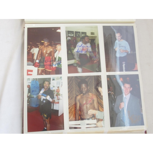 851 - Impressive one owner collection photo album cont. 360 signed photos and promoters cards of Champion ... 