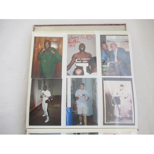 851 - Impressive one owner collection photo album cont. 360 signed photos and promoters cards of Champion ... 