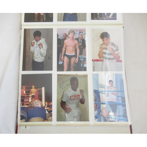 851 - Impressive one owner collection photo album cont. 360 signed photos and promoters cards of Champion ... 