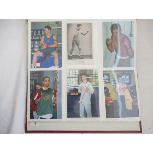 851 - Impressive one owner collection photo album cont. 360 signed photos and promoters cards of Champion ... 