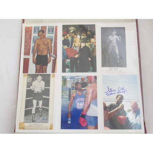 851 - Impressive one owner collection photo album cont. 360 signed photos and promoters cards of Champion ... 