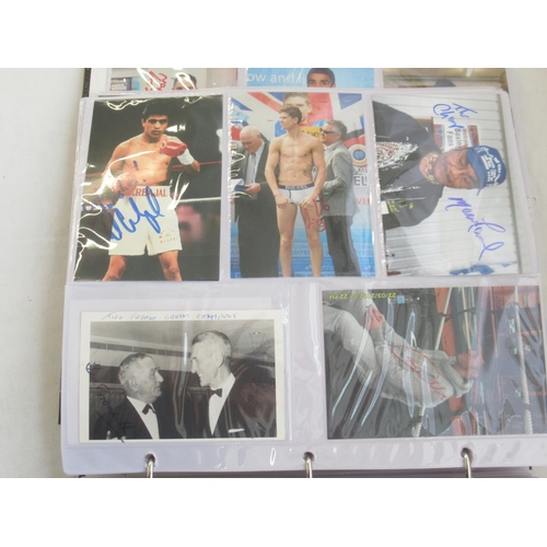 852 - Impressive one owner collection photo album cont. 367 signed photos of Champion and other Boxers, to... 