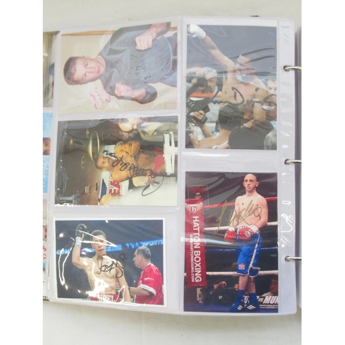 852 - Impressive one owner collection photo album cont. 367 signed photos of Champion and other Boxers, to... 