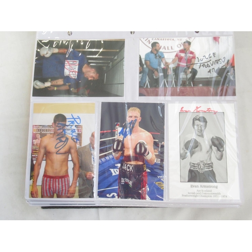 852 - Impressive one owner collection photo album cont. 367 signed photos of Champion and other Boxers, to... 