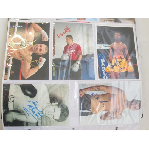 852 - Impressive one owner collection photo album cont. 367 signed photos of Champion and other Boxers, to... 