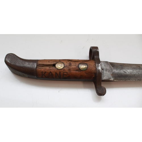 1569 - French 1840 Chassepot Bayonet. Lacking scabbard. Broken tip. Early converted (possible Lee Metford) ... 