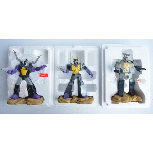 180 - Three Cold cast porcelain limited edition G1 Transformers Insecticon figures 1-3 statues by Hard Her... 