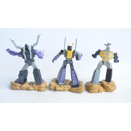 180 - Three Cold cast porcelain limited edition G1 Transformers Insecticon figures 1-3 statues by Hard Her... 