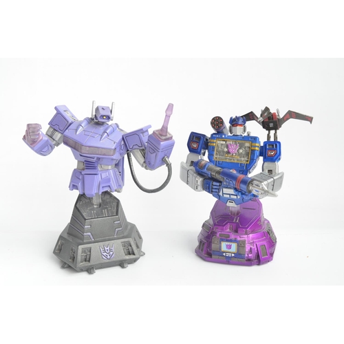 189 - Four limited edition cold cast porcelain Transformer Decepticon bust statues from Diamond Select Toy... 