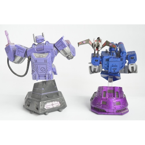 189 - Four limited edition cold cast porcelain Transformer Decepticon bust statues from Diamond Select Toy... 