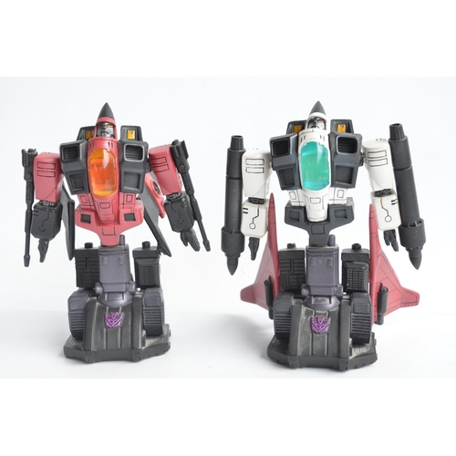 189 - Four limited edition cold cast porcelain Transformer Decepticon bust statues from Diamond Select Toy... 