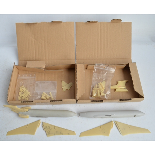 472 - Collection of plastic and resin 1/144 scale model airliners to include an F-RSIN plastic Trident 3B ... 