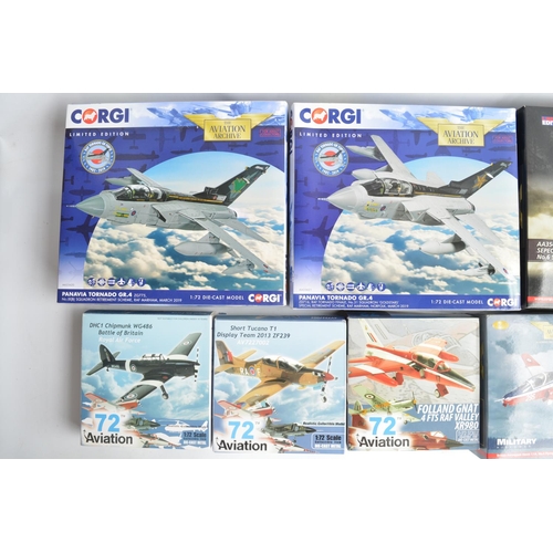 450 - Nine boxed 1/72 scale diecast Royal Air Force model aircraft from Corgi and 72 Aviation to include 2... 