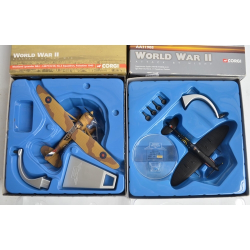 451 - Ten boxed 1/72 and 1/48 scale diecast model aircraft from Corgi and Sky Guardians, all models in at ... 