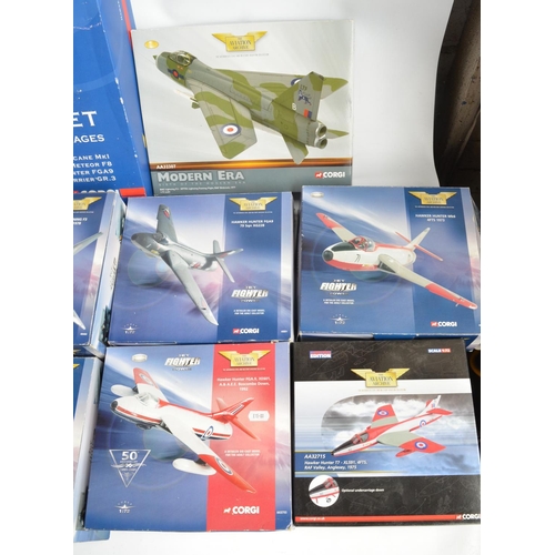 455 - Sixteen diecast 1/72nd scale cold war era aircraft models from Corgi including AA99170 RAF No 1 Sqn ... 