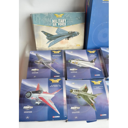 455 - Sixteen diecast 1/72nd scale cold war era aircraft models from Corgi including AA99170 RAF No 1 Sqn ... 